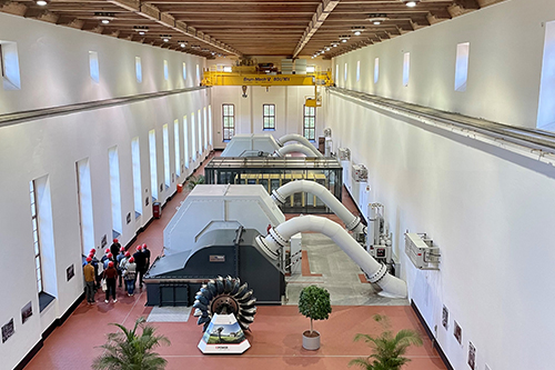 La sala macchine della centrale elettrica di Küblis