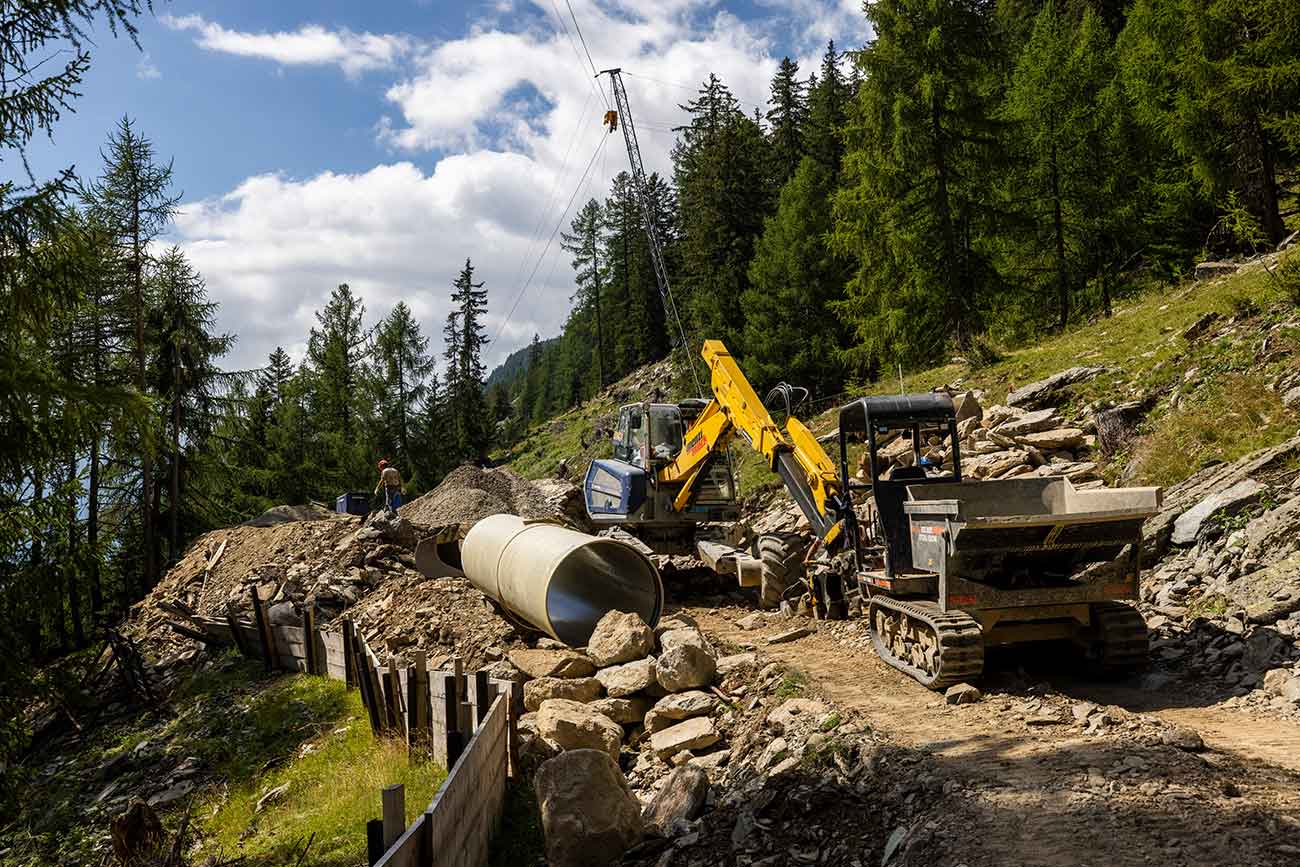 Lavori di costruzione per l'ammodernamento completo della centrale elettrica di Robbia