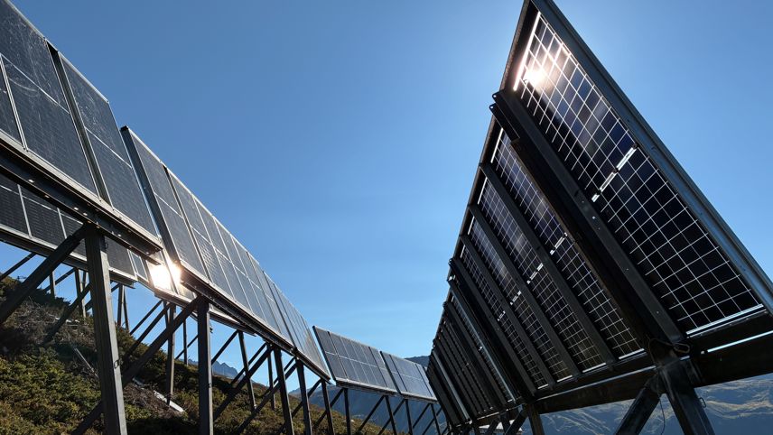 Erste Inbetriebnahme Madrisa Solar Nahansicht