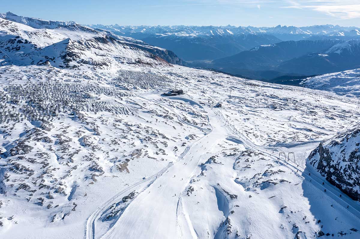 Il progetto di Repower di un impianto solare in alta montagna sul Vorab.