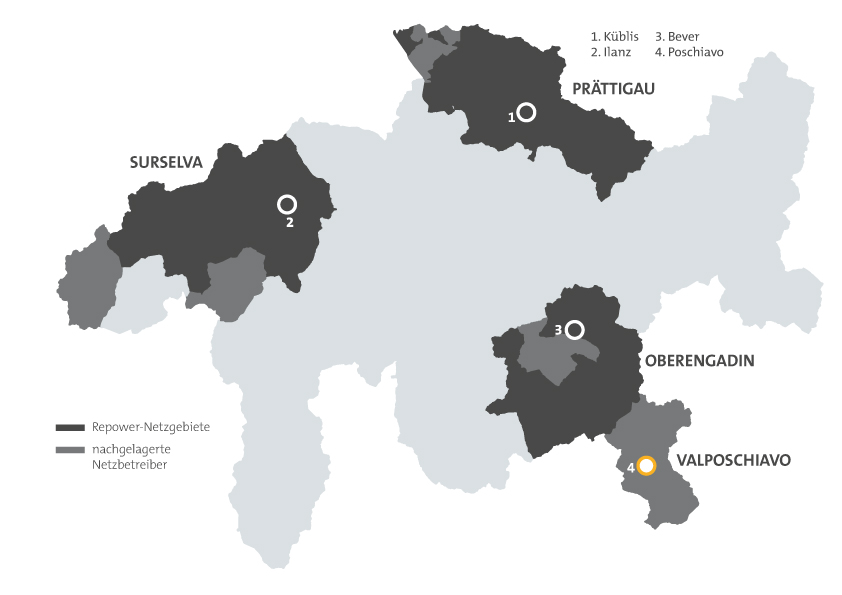 Area di alimentazione di base dei Grigioni