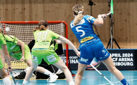 Céline Vaerini può praticare il floorball come sport agonistico durante il suo apprendistato