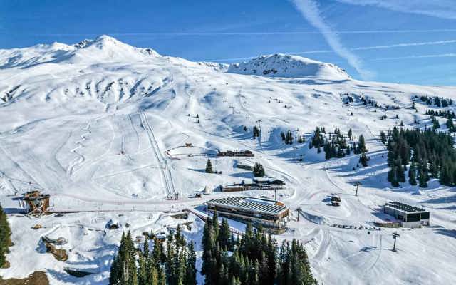 Das Skigebiet Madrisa oberhalb Klosters